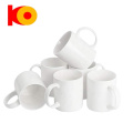 Großhandel heiße schicke 4oz weiße Sublimation Keramikbeschichtete Kaffeemilchmilch -Getränke Tasse und Tasse